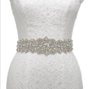 Rhinestone Sash Belt